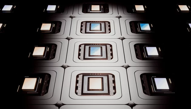 Micro chips on integrated circuit with illuminated lighting