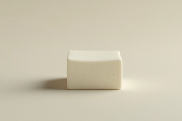 A minimalistic photo of a white rectangular shaped object