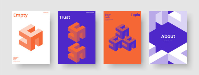 Obraz premium Geometric Report Layout. Creative Business Presentation Template. Isolated Brochure Design. Poster. Book Cover. Background. Flyer. Banner. Brand Identity. Newsletter. Leaflet. Pamphlet. Handbill