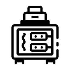 Laboratory electrophoresis chamber icon in linear style 
