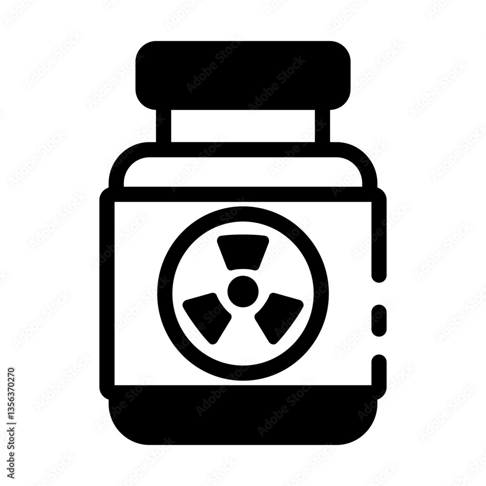 Canvas Prints hazardous substance bottle icon in linear style