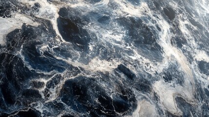 Fototapeta premium Waves and ripples create stunning patterns on the ocean surface during midday light in a coastal environment