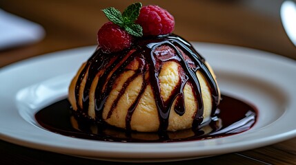 dessert ball with fried outer shell and creamy inside