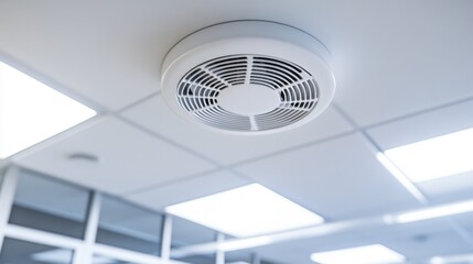 Fototapeta premium Ceiling Ventilation System in a Modern Office Space