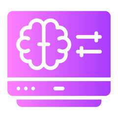 electroencephalogram gradient icon