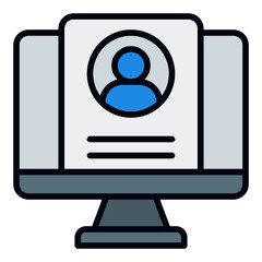 User Profile Icon. Filled Line Icon