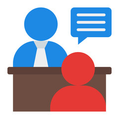 Business Meeting Icon. Flat Icon