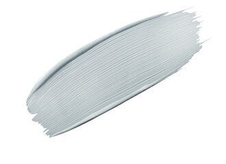 Paint Brush Stroke of gray paint isolated on white