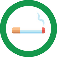 Smoking Area Sign Icon Illustration