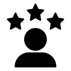 Icon User Review Ratings. Glyph Icon