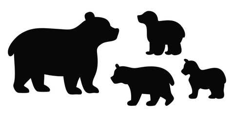 silhouette of a polar bear