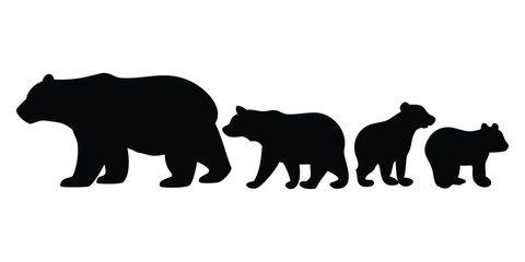 silhouette of a polar bear