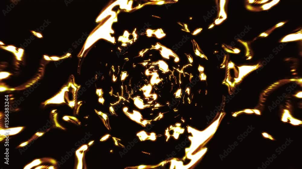 Aufkleber abstract animation with concentric elements. patterns radiate from the center, resembling flames or 