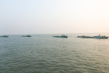 cargo ship in the sea