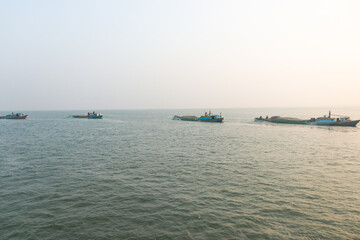 cargo ship in the sea