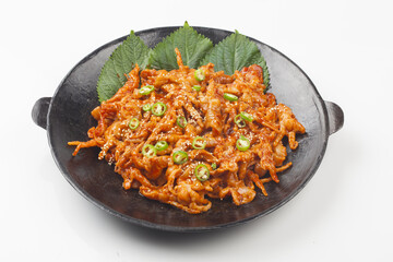  Chicken feet is a dish made by stir-frying trimmed chicken feet with red pepper powder, red pepper paste, and various seasonings.
       