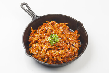  Chicken feet is a dish made by stir-frying trimmed chicken feet with red pepper powder, red pepper paste, and various seasonings.
       