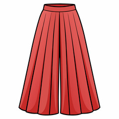 flared palazzo pants with pleated finish 