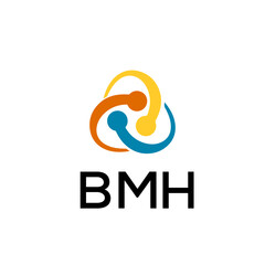 BMH creative minimalist letter logo.