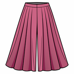 flared palazzo pants with pleated finish 