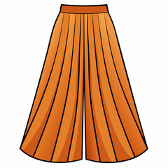 flared palazzo pants with pleated finish 