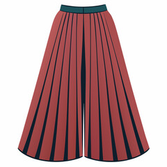 flared palazzo pants with pleated finish 