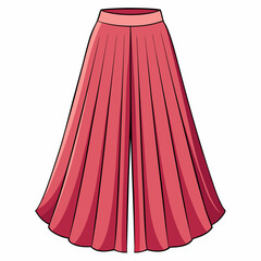 flared palazzo pants with pleated finish 