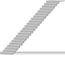 Minimalist abstract staircase design, featuring a series of floating steps forming a geometric zigzag pattern. The artwork has a monochrome color scheme with soft shadows
