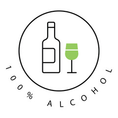 Alcohol Free Chemical Free Skincare Vector Icon design