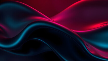 Fototapeta premium Futuristic Abstract Liquid Metal Waves, Dark Iridescent Sci-Fi Aesthetic