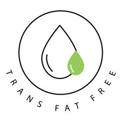 Trans Fat Nutrition Facts Vector Icon Design with editable Stroke