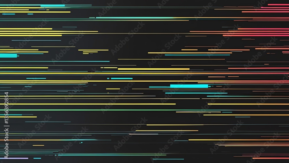 Canvas Prints abstract colorful lines digital art