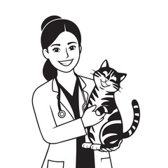 Veterinary clinic pet care vector