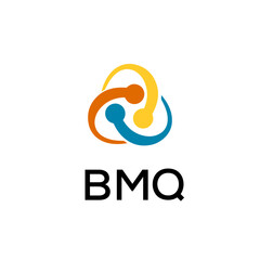 BMQ creative minimalist letter logo.
