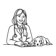 Veterinary clinic pet care vector