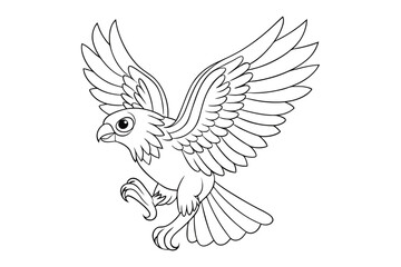 Eagle coloring page for kids 