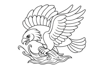 Eagle coloring page for kids 
