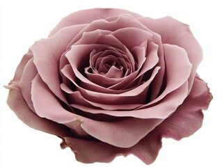 A close-up photograph of the top half of an elegant pink rose, set against a white background. The soft pastel color and delicate petals create a dreamy atmosphere. This image is perfect for conveying