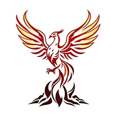 Obraz premium Black vector wings silhouette, an eagle and angel design