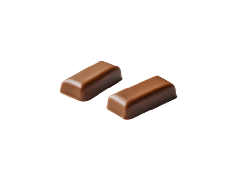 Two Tempting Chocolate Rectangles A Delicious Indulgence on a Dark Background
