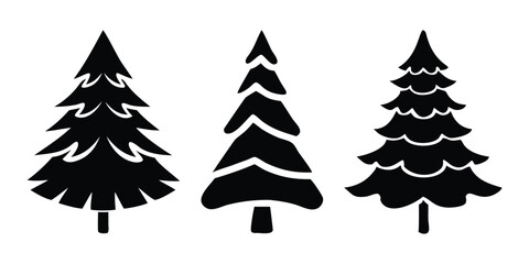 Obraz premium christmas trees set