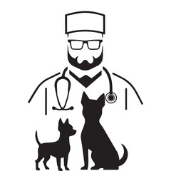 Veterinary clinic pet care vector