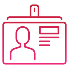 Id Card Gradient Icon