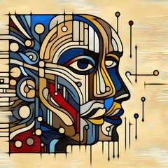 graffiti style art illustration made on the wall 82