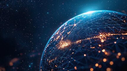 Obraz premium Aerial view of the Earth from the space