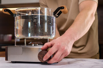 Introducing an elegant and functional water boiler designed specifically for modern kitchen use