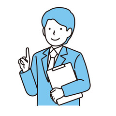 スーツの男性　ワンポイント