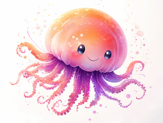 Smiling Jellyfish Art