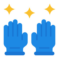 Icon Hand Gesture of Celebration. Flat Icon