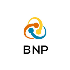 Obraz premium BNP creative minimalist letter logo.